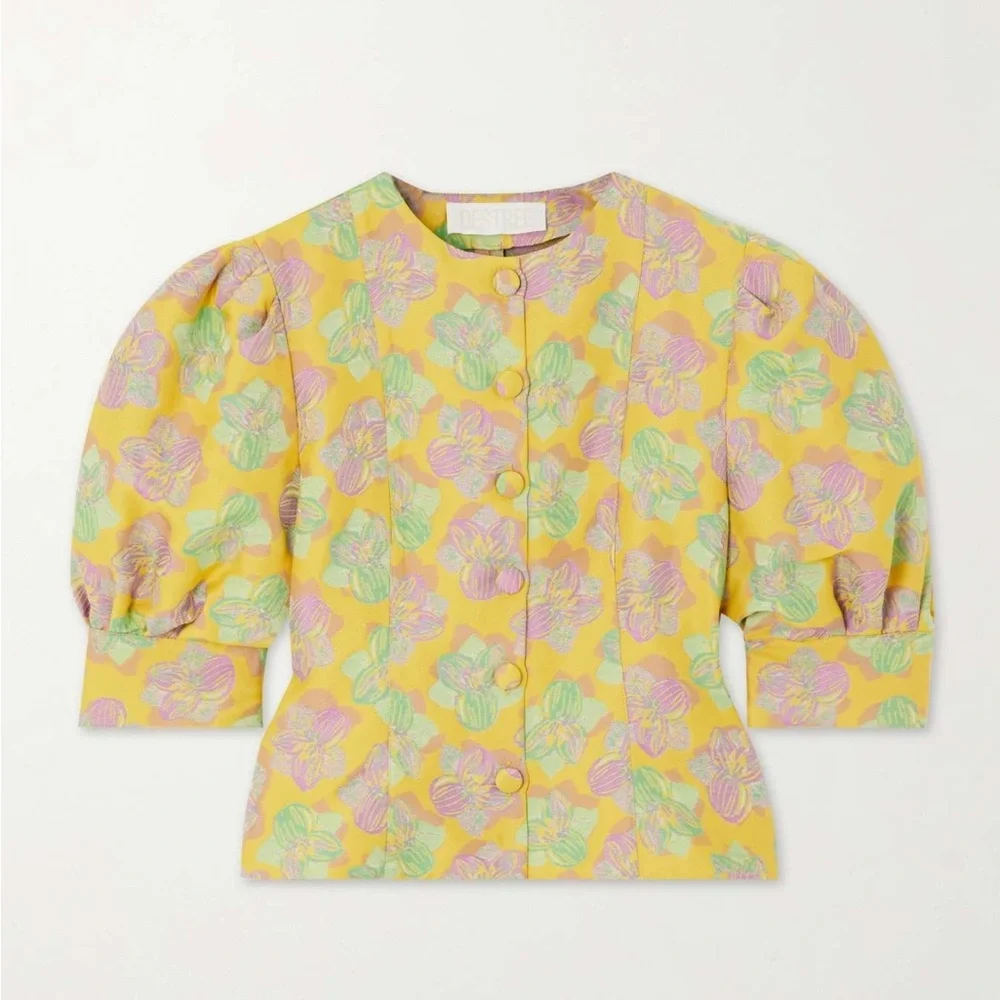 Jasper floral-jacquard blouse - Picture 3 of 12
